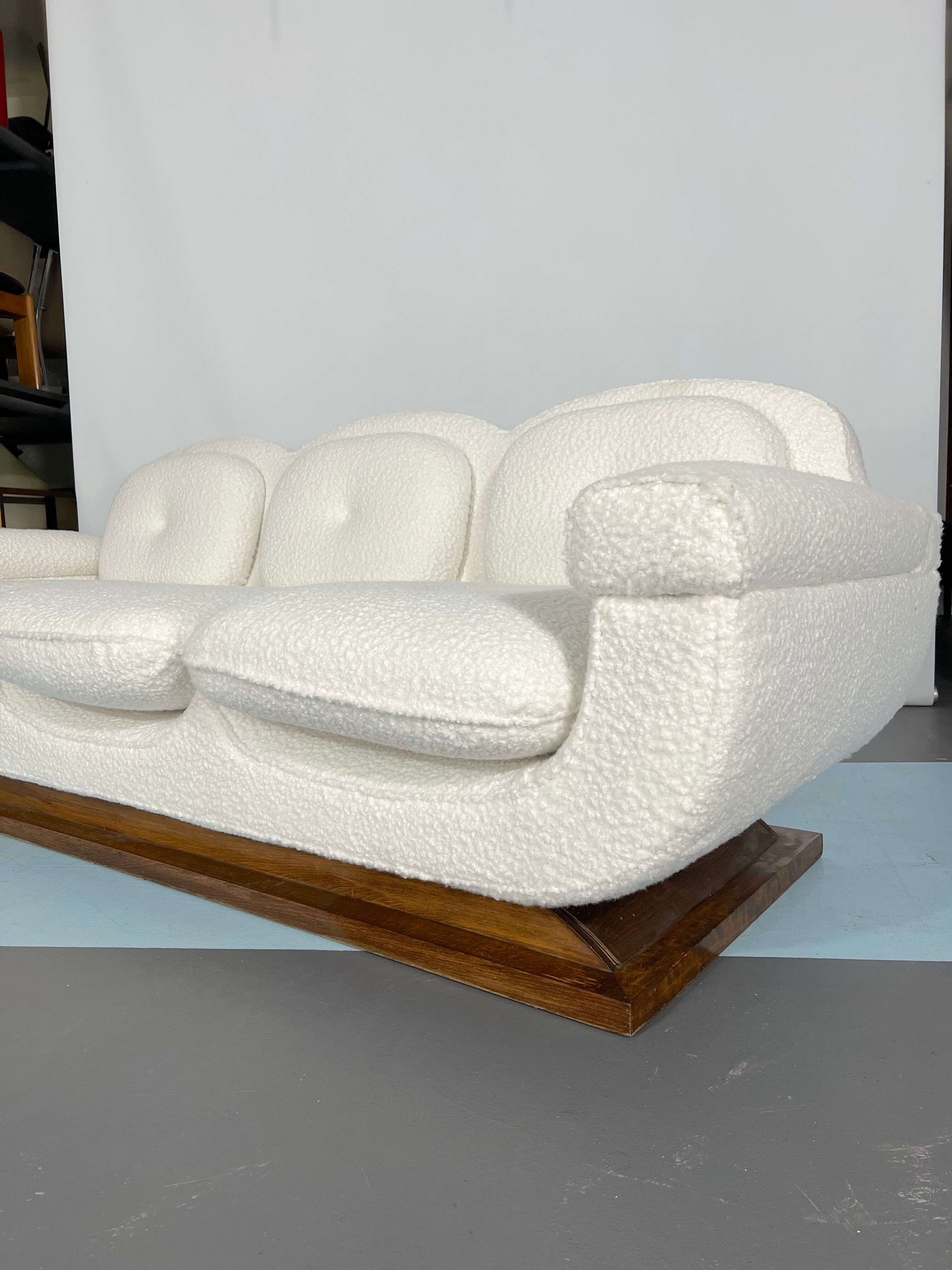 Mid-century White Art Deco sofa and armchair. Italy 1930s
