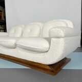 Mid-century White Art Deco sofa and armchair. Italy 1930s
