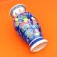 Baluster vase Polychrome ceramic Floral decoration