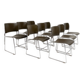 Ensemble de 6 chaises empilables par David Rowland pour HOWE, 1968