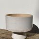 Ethnic standing cup in white glazed ceramic vintage vase