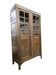 Vintage display cabinet/shelf in dark wood with glass.