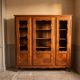 Regency display cabinet with 3 doors in cherry wood.