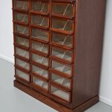 Vintage Dutch Oak / Mahogany Haberdashery Shop Cabinet, 1930s