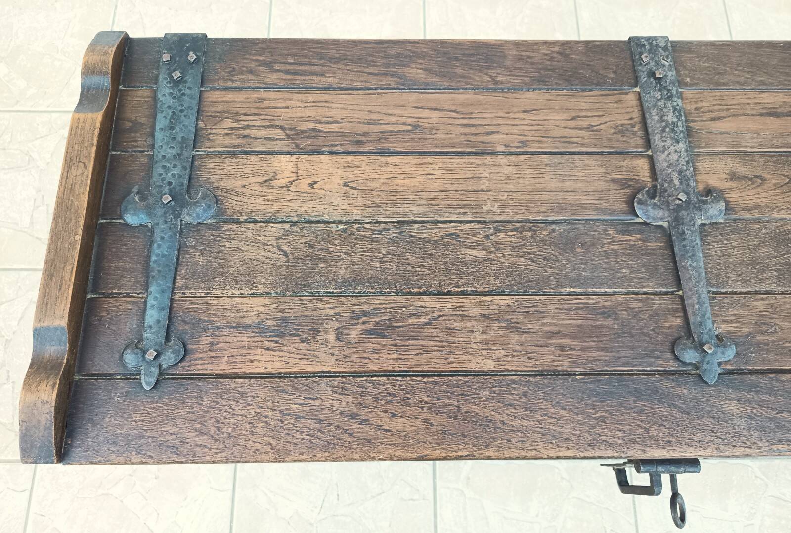 Rustic solid oak chest