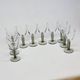 10 Bormioli Rocco Vintage Crystal Wine Glasses with Grooved Grey Stem