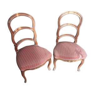 Lot de 2 chaises avec - rose
