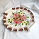 Hand-painted ceramic cake dish