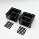 Paire de cache-pots Space Age noirs par Anna Mazzucchelli pour Vastill, Italie