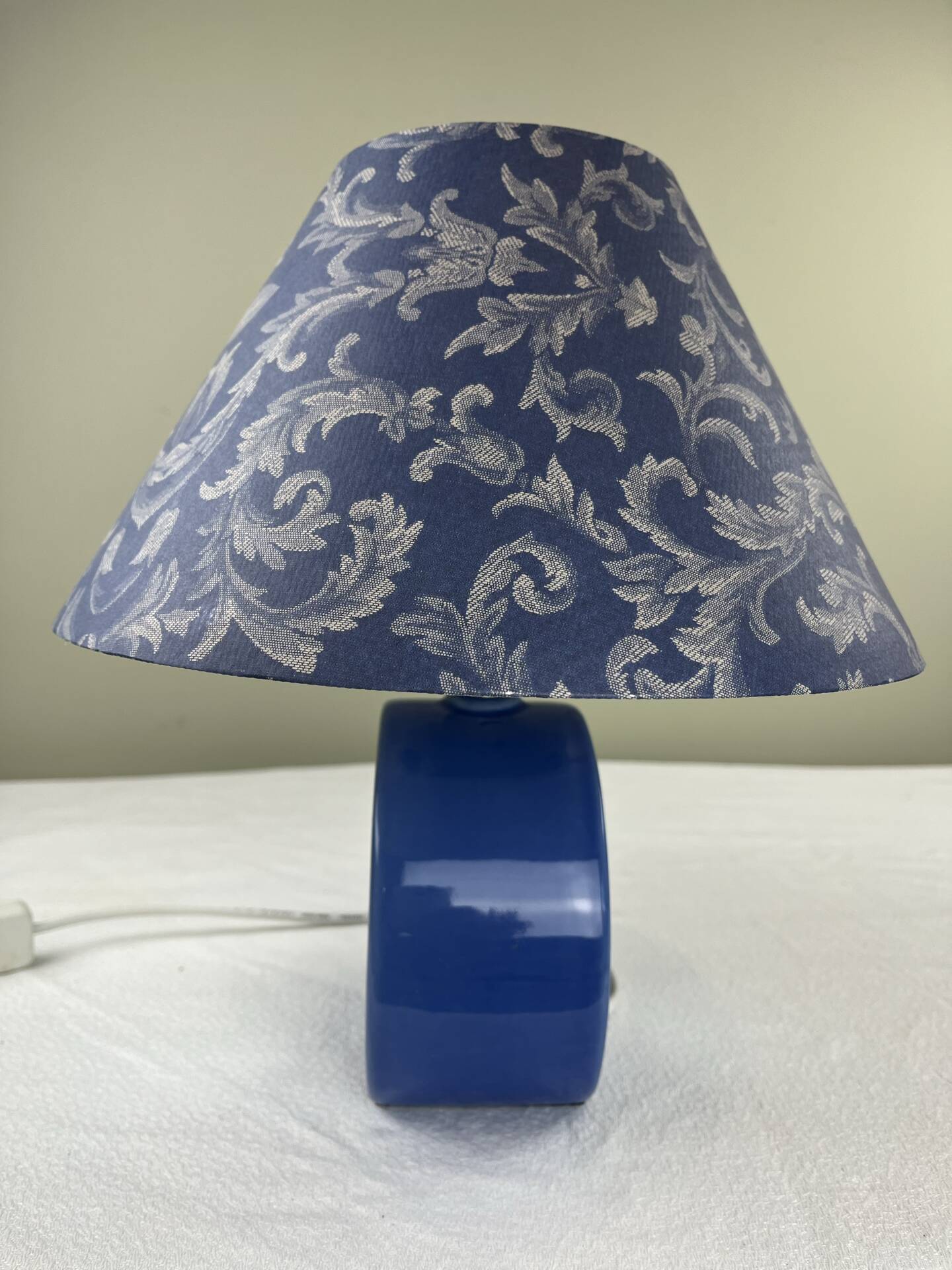 Blue ceramic lamp