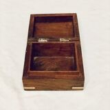 Wooden box marquetterie brass