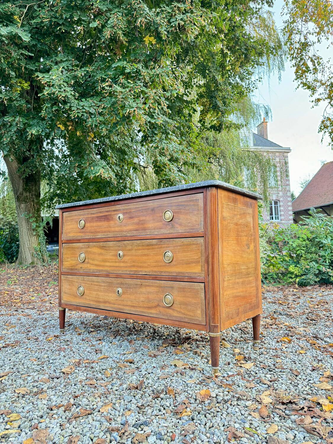 Commode En Marqueterie D’époque Louis XVI XVIII Eme Siècle