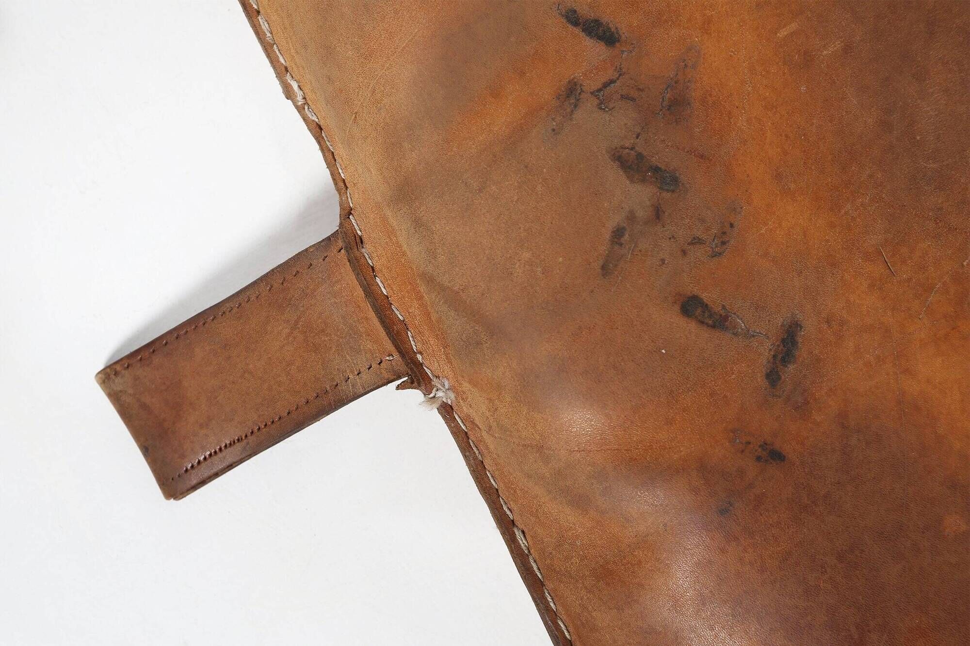 Vintage Thick Leather Gym Mat, 1930s