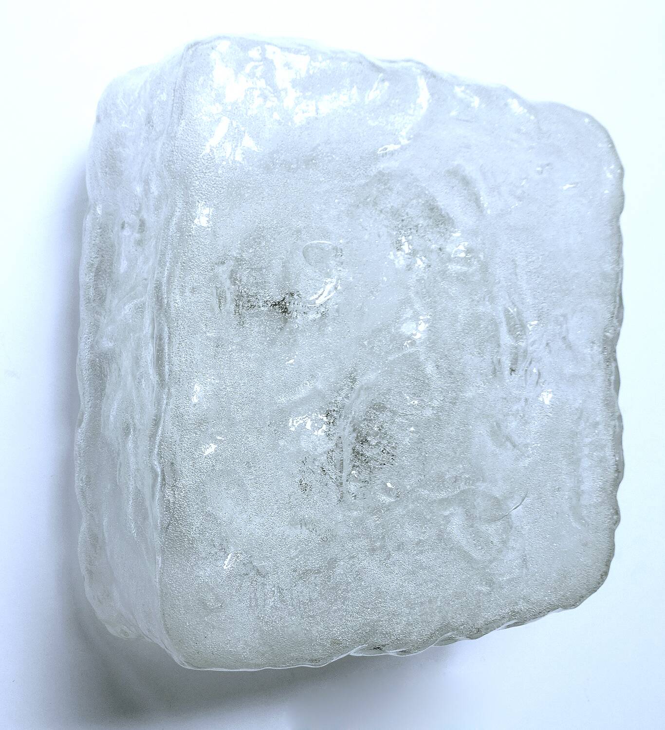 Vintage Brutalist Glass Ceiling Light