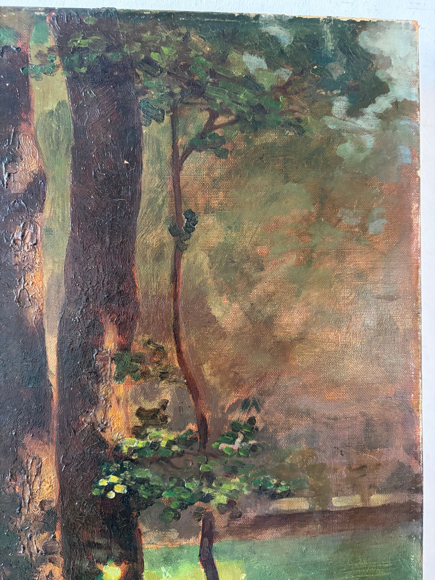 Lumière en Sous‑Bois, huile sur toile