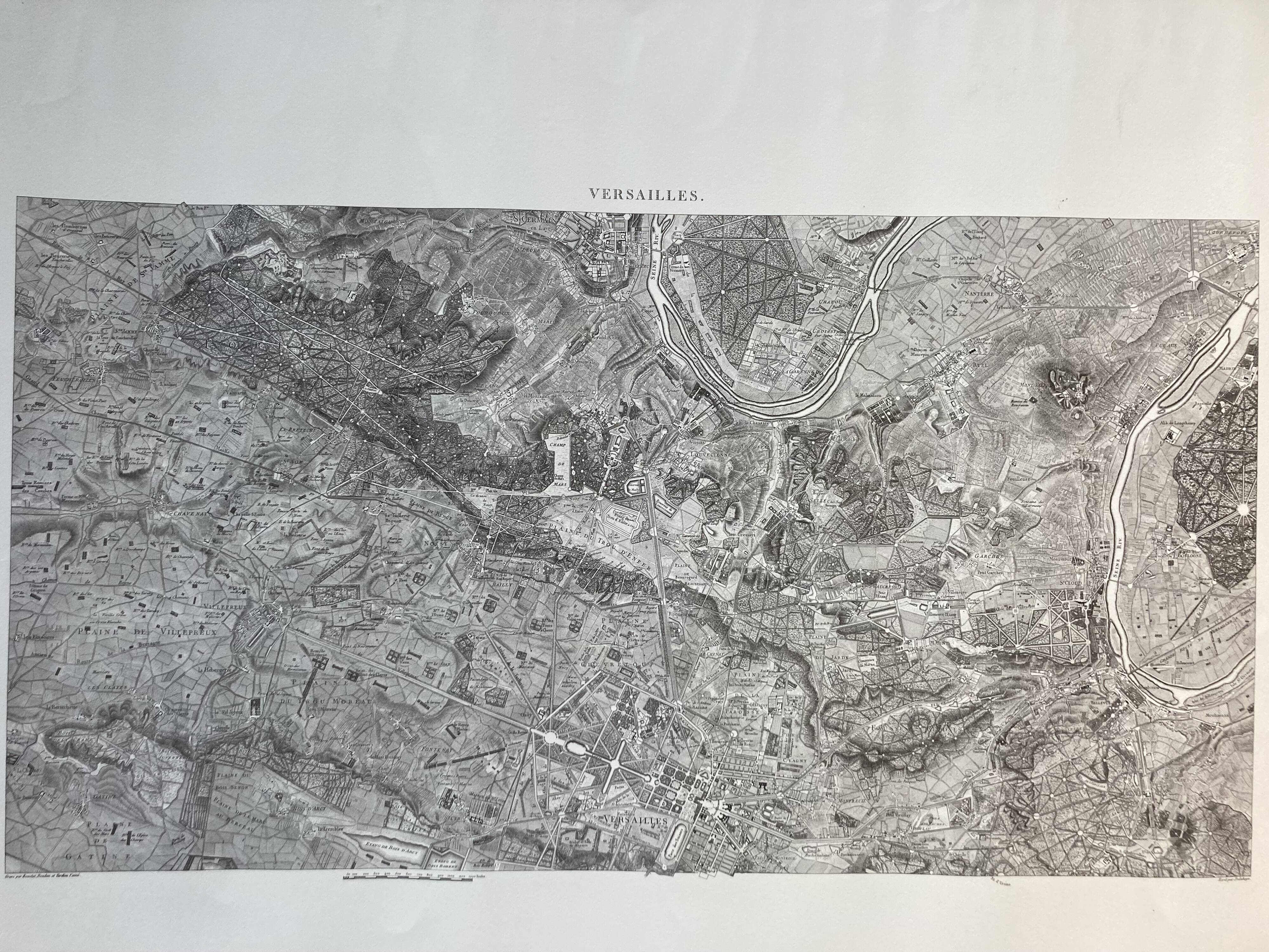Map of Versailles by Delahaye