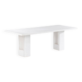 Carlo Scarpa table de salle à manger modèle Delfi en marbre blanc