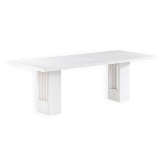 Carlo Scarpa Delfi dining table in white marble