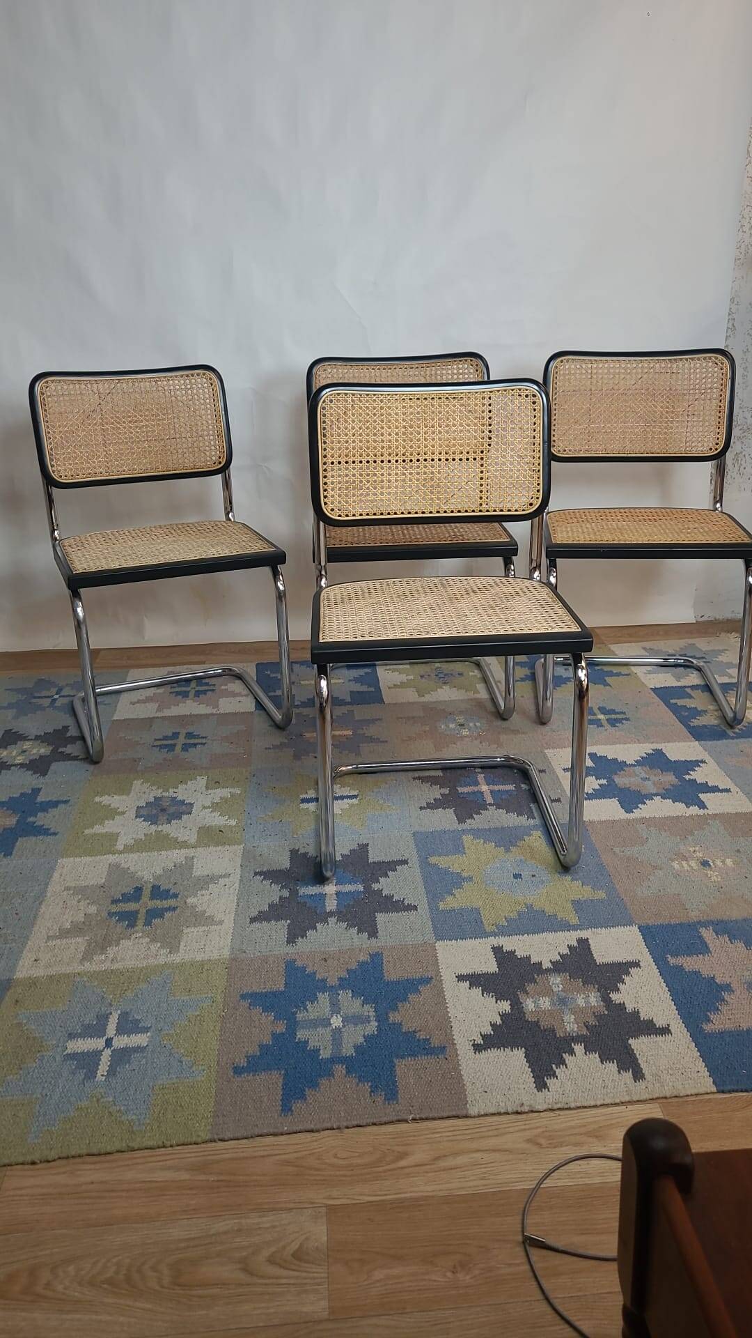 Chaise Cesca B32 noire d'après Marcel Breuer, Italie