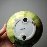 3 earthenware bowls with melon decoration, vintage 1980s.