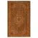 Vintage Hand-knotted Medallion Design Turkish Wool Area Rug Overdyed in Orange for Living Room