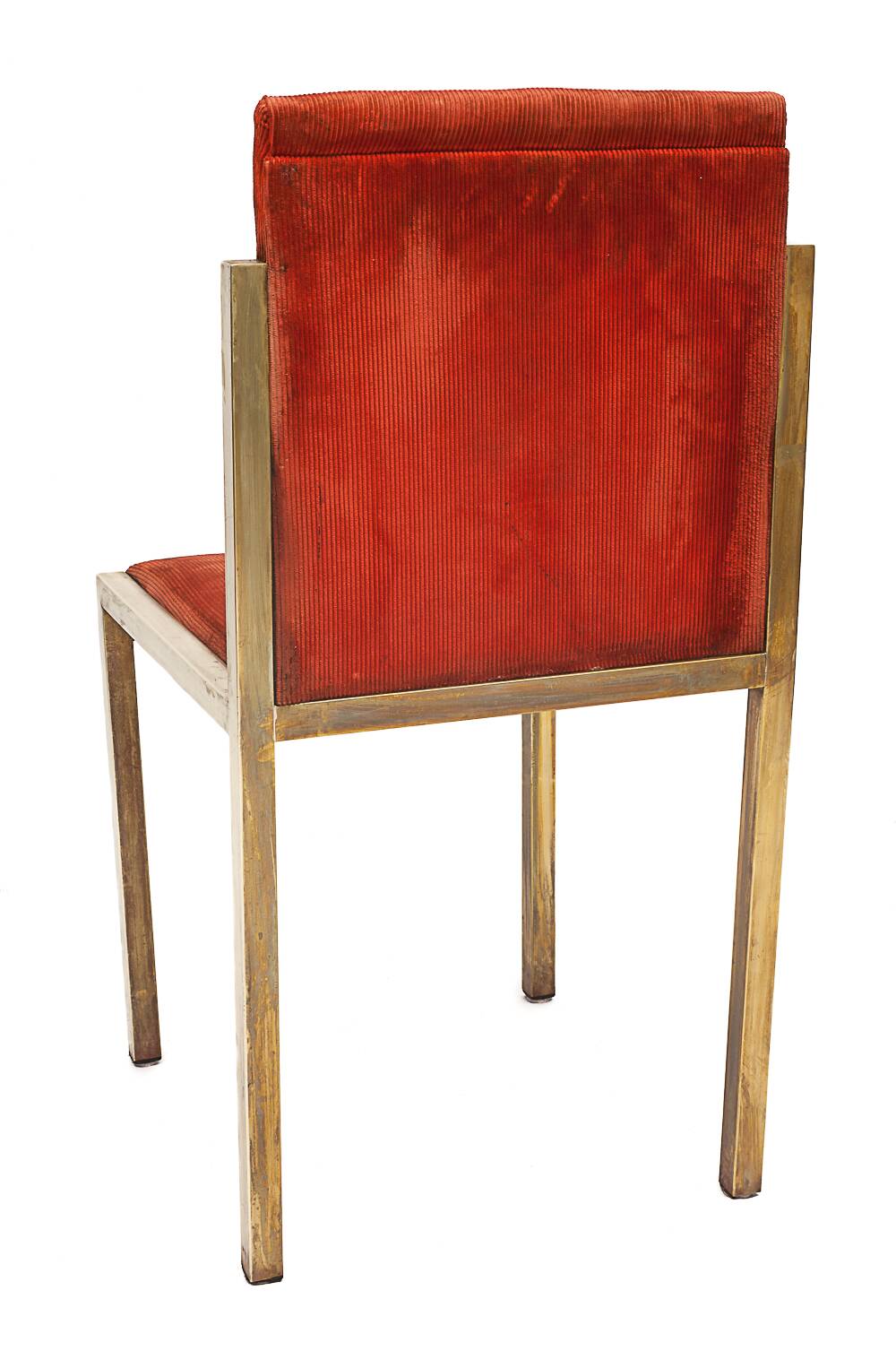 4 Italian brass chairs