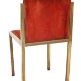 4 Italian brass chairs