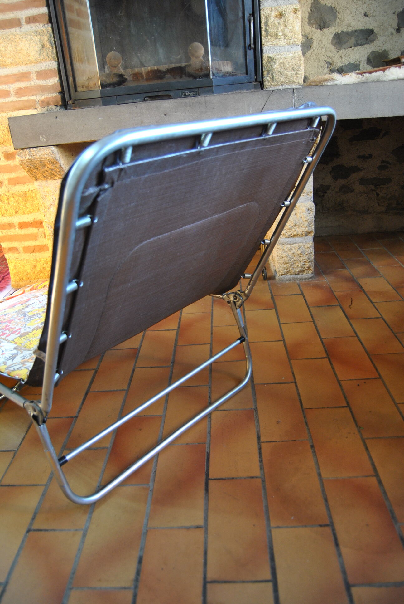 Vintage sunbathing deckchair 70s