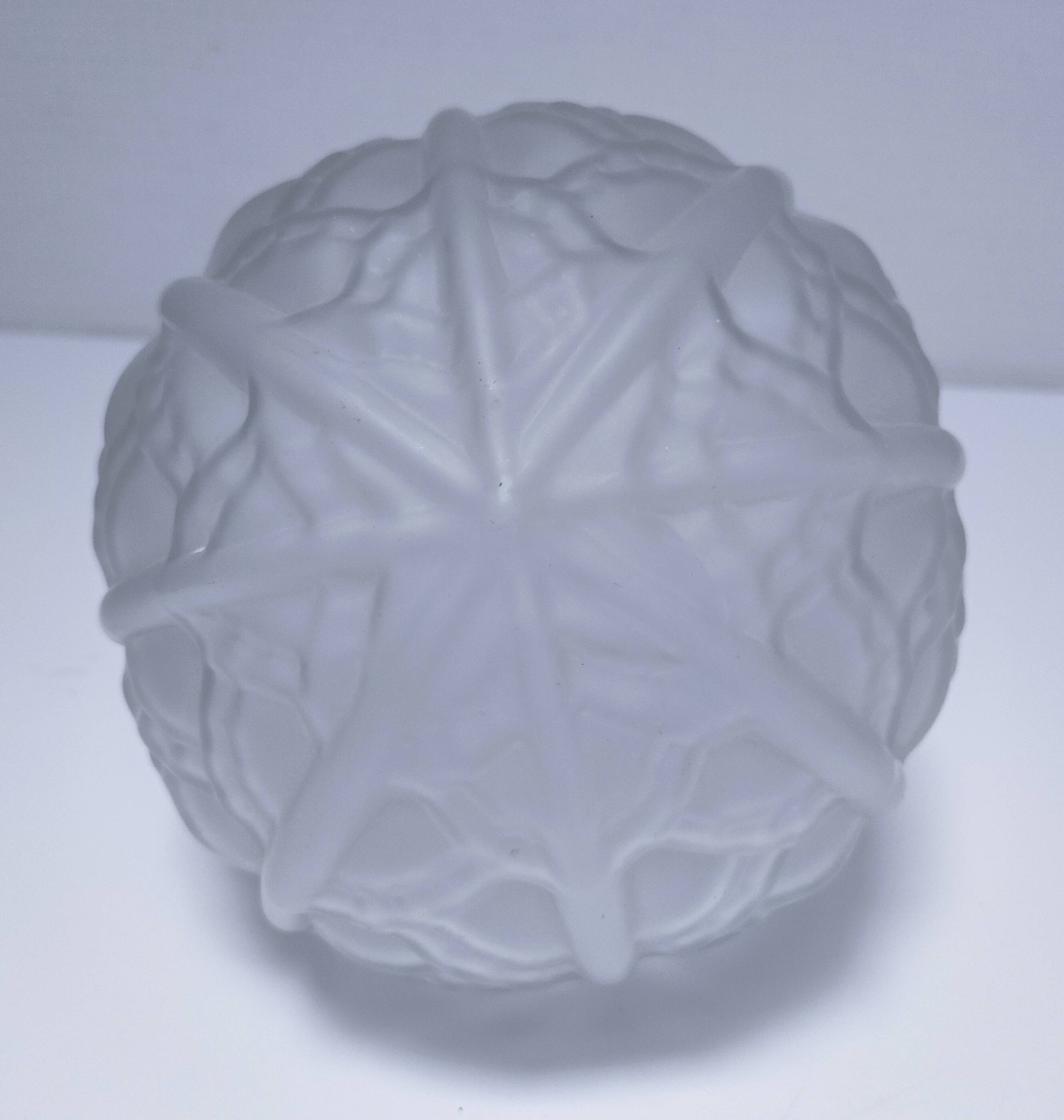 art deco pendant light with molded glass and chrome-plated metal frame