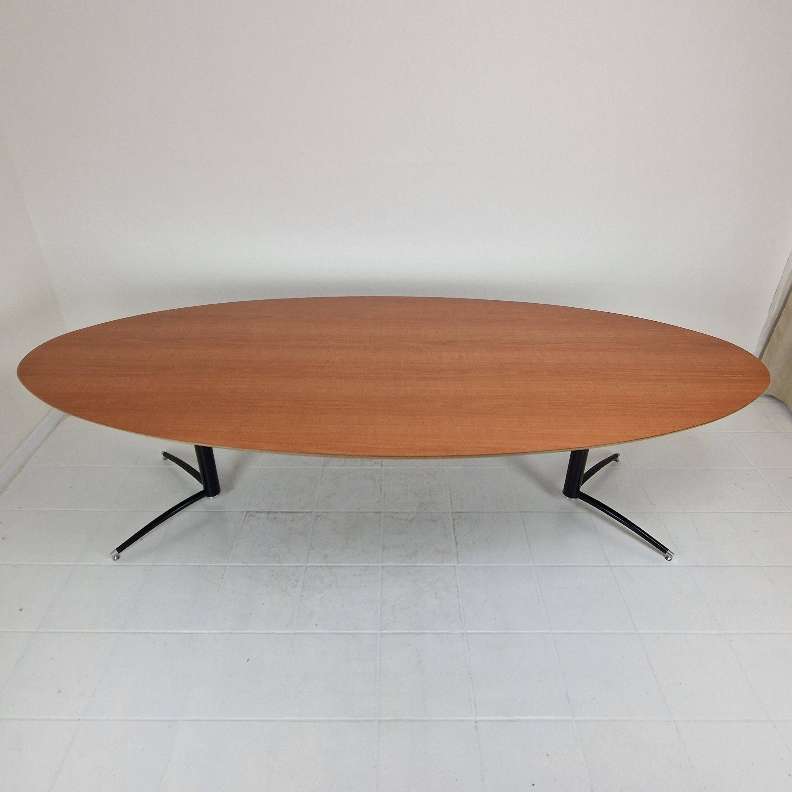 Extra large oval dining or conference table by Artifort