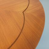 Vintage English round teak coffee table from the 1960s