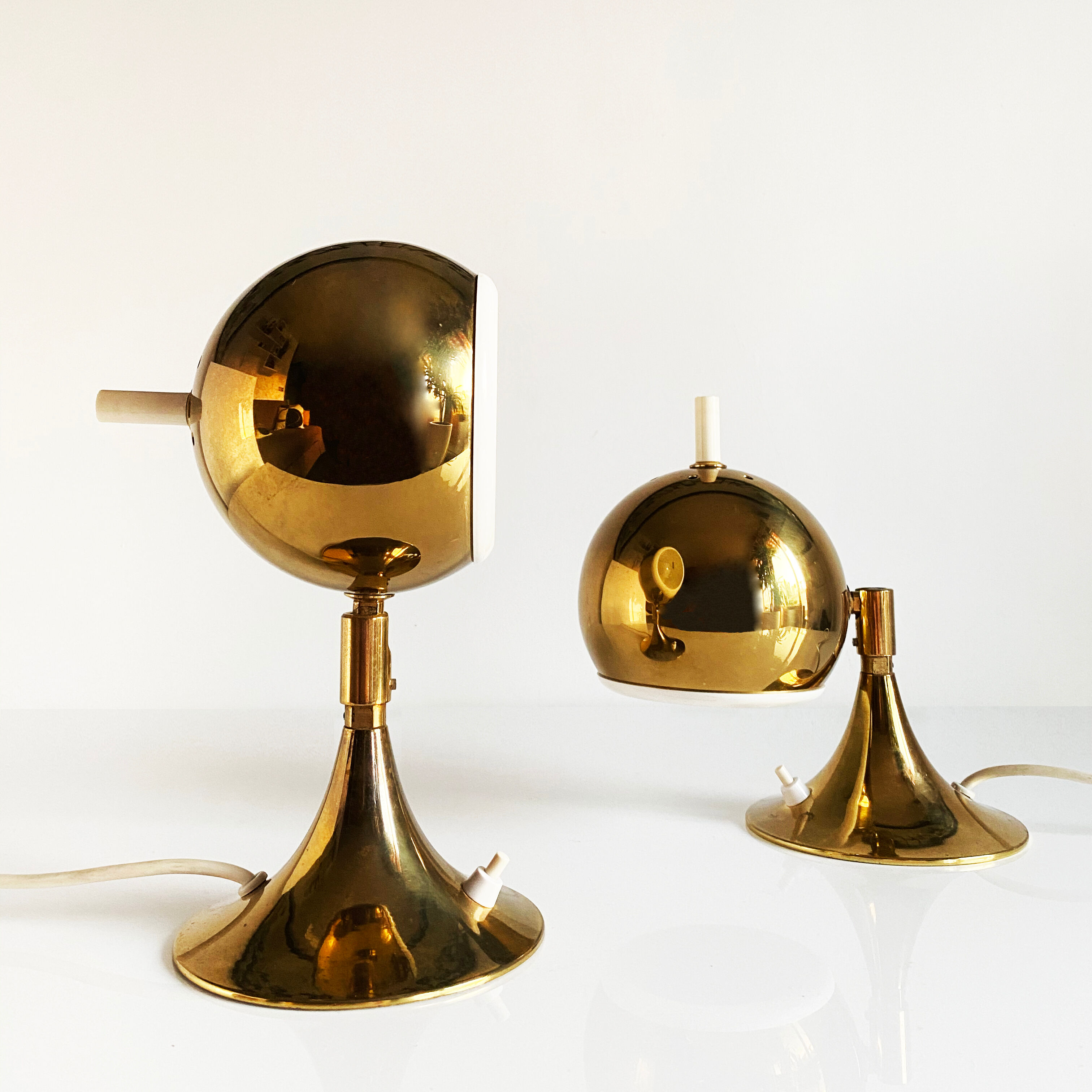 Otto Meinzzer's Space Age "Eyeball" lamps. Germany 70s