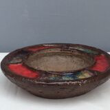 Empty cup pocket in stoneware and vitrified glass, 60s