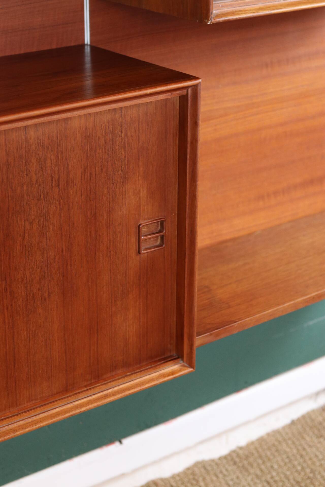 Vintage Scandinavian teak wall unit
