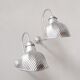 Pair of antique mercury glass silver wall lights