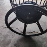 Swivel rattan love seat