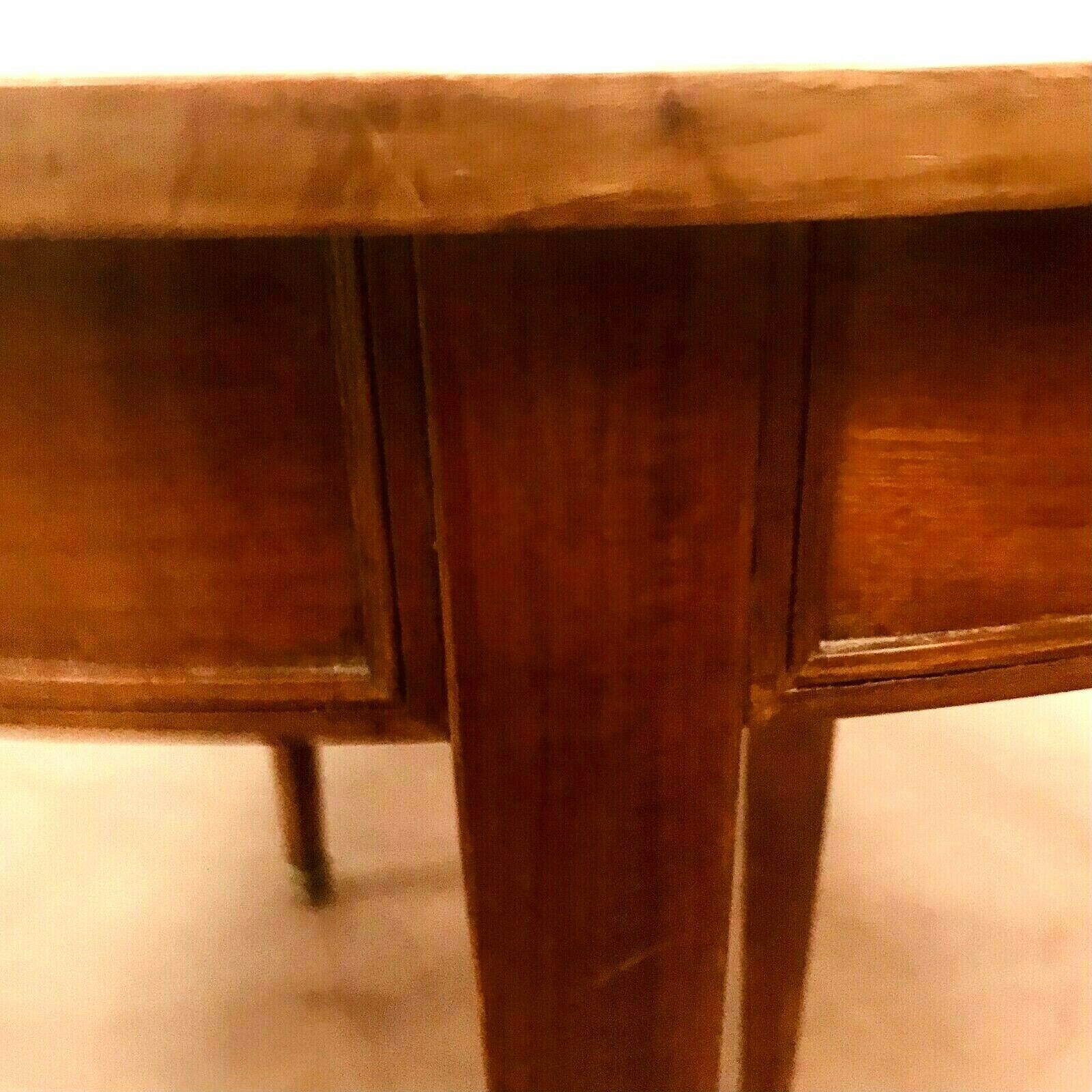 Headband table with six feet Blond mahogany XX century