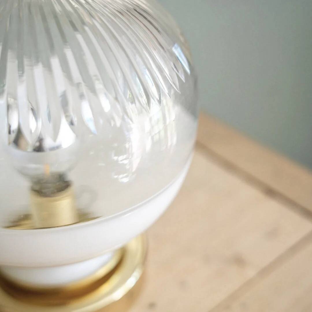 Lampe à poser verre bicolore