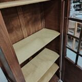 Tall Solid Wood Display Cabinet with Crossbars – Chic Country Style