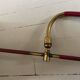 Adjustable wall lamp in black lacquered iron and brass, Italy, circa 1950