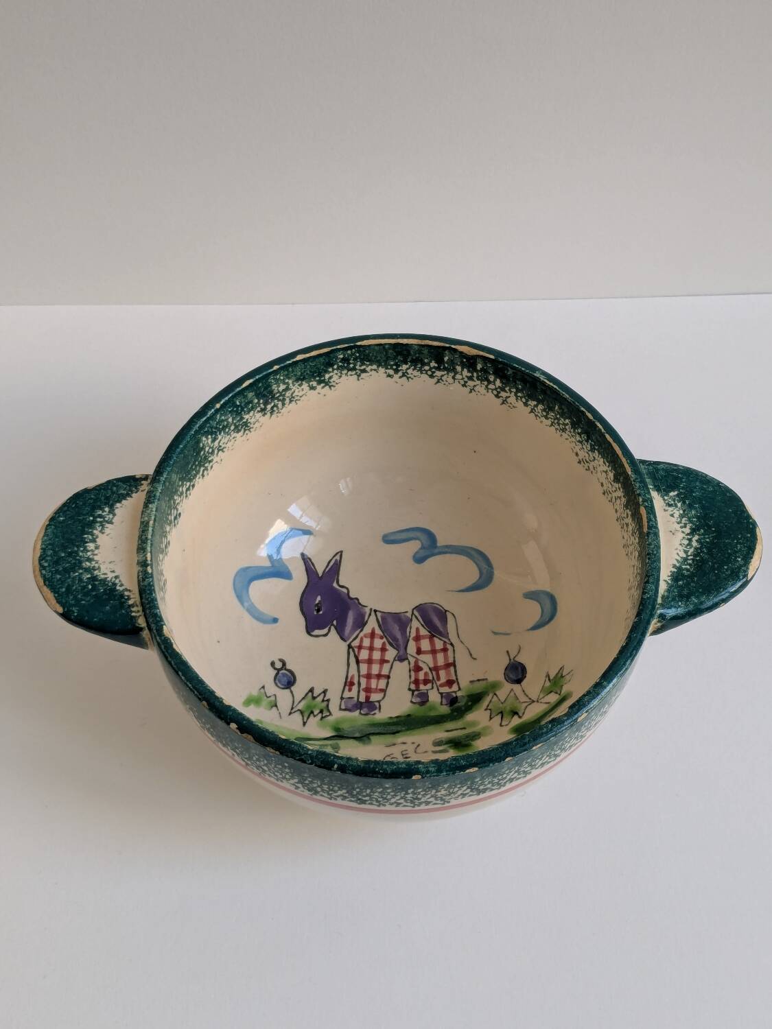Vintage bowl with donkey motif La Fleet in Ré