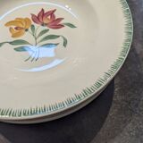 Lot of 6 antique deep plates Digoin Sarreguemines model Boby in very good condition.