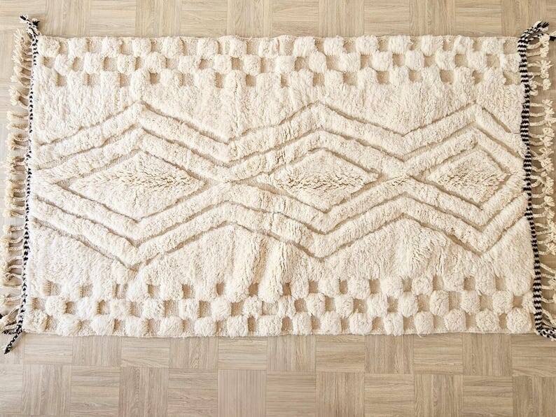 Tapis beni mrirt tissé main traditionnelle taille 150 x 250 cm