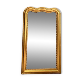 Miroir Louis-Philippe 126,5cm/75,5cm forme chapeau de gendarme, glace au mercure