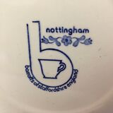 Set of 6 dessert plates of the English pottery "Barratts de Staffordshire" model "Nottingh"