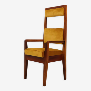 Mid century high back chair Italy 1950