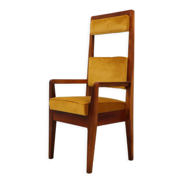 Mid century high back chair Italy 1950