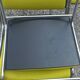 Set of 6 designer chairs with wooden seats and backs, chrome legs.