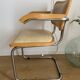 Fauteuil cesca b64 en skaï beige Marcel Breuer