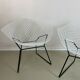 Two Diamond chairs by Harry Bertoia for Knoll mid-century 1970s.